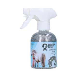 Paardenpraat Tv Glitter Glamour Spray - Silver Spray - 250 Ml - Glitter - Fur Decoration For Horses - For Coat, Mane And Tail