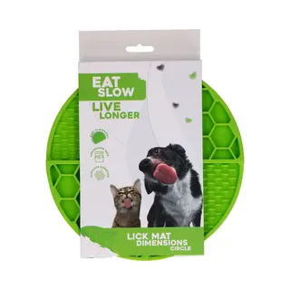 Eat Slow Live Longer Likmat Cirkel – Ø21 Cm – Snuffelmat – Anti-schrok Mat – Slowfeeder – Afleiding – Honden En Katten - 100% Siliconen