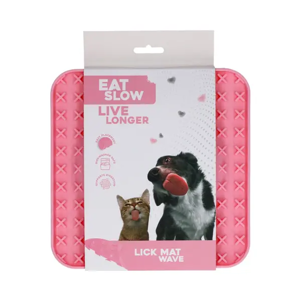 Eat Slow Live Longer Likmat Golf - 20 X 20 Cm - Anti-schrok Mat - Slowfeeder - Snuffelmat - 100% Siliconen - Vaatwasserbestendig - Voor Hond Of Kat - thumbnail
