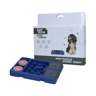Eat Slow Live Longer Mini Puzzel Starry Night – 13 X 19 Cm – Uitdagende Hondenpuzzel – Speelgoed Voor Honden – Beloning – Intelligentie –