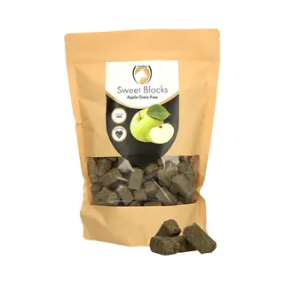 Excellent Horse Sweet Blocks - Graan Vrije Appel - 1 Kg - Paardensnoepjes - Paardenverzorging - Paardenvoer - Traktatie Paarden