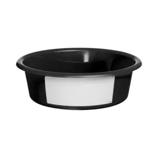 Vplast Voerbak 6L - Ronde Voederbak Zonder Deksel - Voeremmer Voor Paarden En Boederijdieren - Dierenvoer - Voerbak Voor Dierenvoeding - Zwart