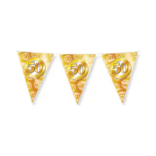 Paper Dreams Jubileum Vlaggetjes - 50 Jaar Getrouwd - 10 Meter Folie - Dubbelzijdig