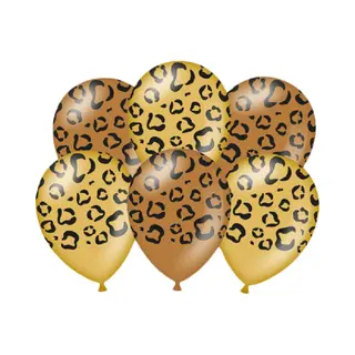 Luipaard Ballonnen Set - Gouden En Bronzen Ballonnen Met Luipaardenprint