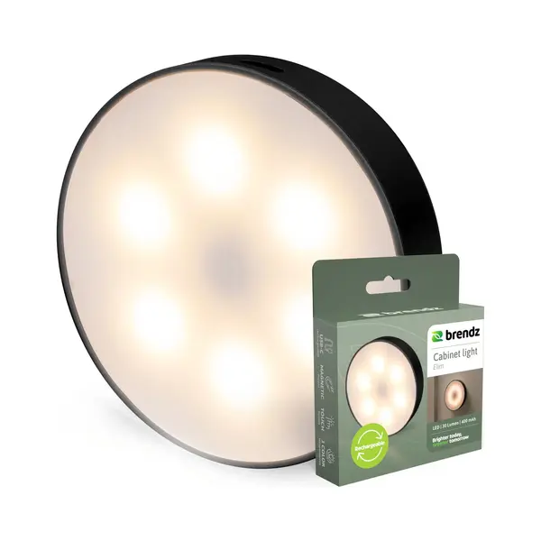 Brendz Rundes Led Schrankbeleuchtung, Touch-Bedienung, Usb-C Wiederaufladbar, Dimmbar, Magnetisch, 3 Farbtemperaturen, Led Lampe Akku, thumbnail
