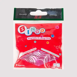 7115.04 Bingofiches Met Metalen Rand Ø17mm - Kleur, Paars