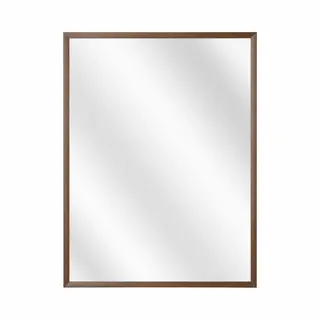 Spiegel Met Luxe Aluminium Lijst - Walnoot - 40 X 50 Cm