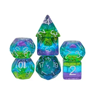 Hot Games Dobbelstenen Set Aurora 3 Kleur Glitter Brick