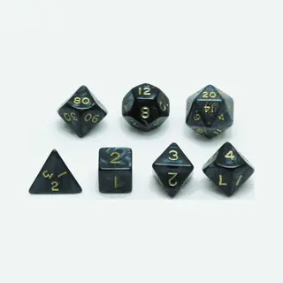Dobbelstenen Set Grijs Marmer/parelmoer 7 St. , Hot Games