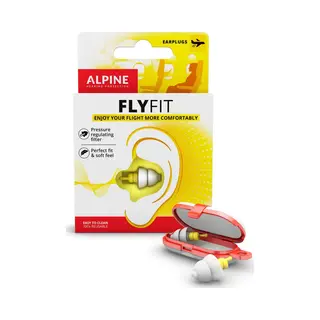 Alpine Hearing protection Alpine FlyFit - Vliegtuig Oordoppen - Voorkomt Oorpijn En Vermindert Omgevingsgeluid - Drukregulerende Oordopjes Voor Vliegen En Reizen - Snr 17 Db -