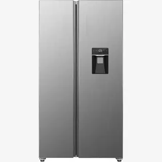 Exquisit SBS146-Ws-040ES - Amerikaanse Koelkast - Waterdispenser - Display - 5 Jaar Garantie - No Frost - 439 Liter - Zilver