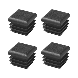 ProPlus Vierkante Insteekdoppen - Kunststof - 25 X 25 Mm - Zwart - 4 Stuks