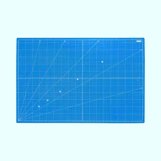 Desq® Professionele Snijmat - 90 X 120 Cm - Dubbelzijdig Bedrukt - 5 Laags - A0 - Zelfherstellend - Blauw