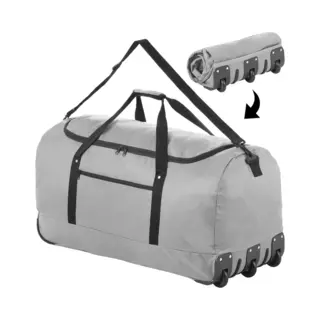 TravelZ Opvouwbare Wieltas - Reistas Met Wielen 100 Liter - Grijs