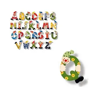 simply for kids Houten Naam Letter Clown, Q