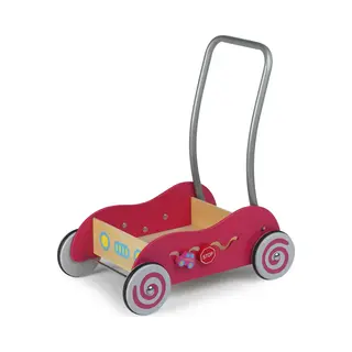 Simply For Kids Houten Duwwagen Roze