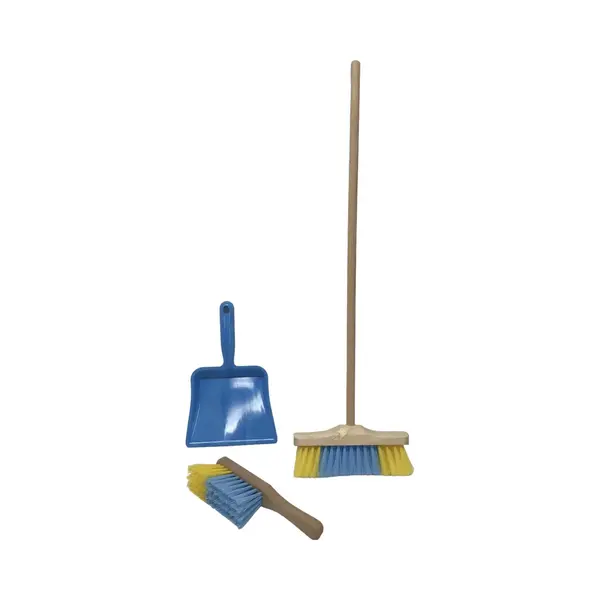 Eigen import 3-delige Kinder Bezemset Blauw Gele Bezem Set Ca. 49 Cm. thumbnail
