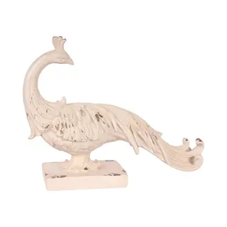 Baroque - Decoratief Beeld Of Figuur - Pauw Resin 30 Cm - 22x30x8 - Polyresin