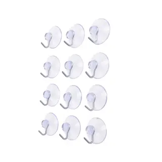 Benson Zuignap Met Haak Set - Transparant - Ø 30 Mm - 12 Delig