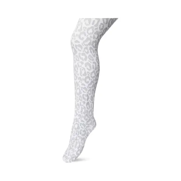 Bonnie Doon Kinder Panty Met Panter Print 100 Denier Maat 116-134 S Wit - Uitstekend Draagcomfort - Meiden Panty - Meisjes - Kinderen - Kids - thumbnail