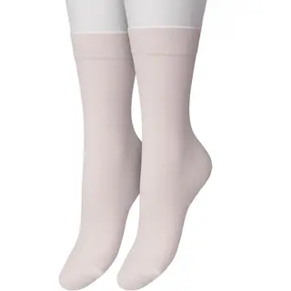 Bonnie Doon Basic Sokken Dames Licht Roze Maat 36/42 - 2 Paar - Basis Katoenen Sok - Gladde Naden - Brede Boord - Uitstekend Draagcomfort - Perfecte