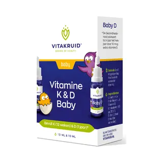 Vitakruid Vitamine K&D Baby | 2 X 10 Ml