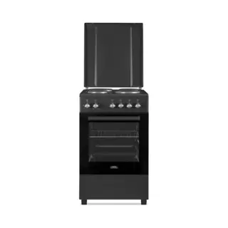 Everglades EVCK5110 - Vrijstaand Elektrisch Fornuis - 4 Kookzones - Oven 48 Liter - Mat Zwart - 50 Cm