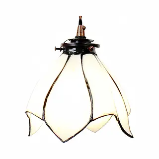 Lumilamp Hanglamp Tiffany Ø 18x115 Cm Wit Bruin Glas