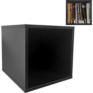 Vdd Lp Vinyl-Würfelplattenschrank Stapelbares Multifunktions-Aufbewahrungssystem Schwarz