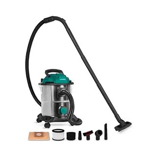 Vonroc Nat- En Droogzuiger 1400W Met 20L Rvs Tank En 6m Stroomkabel