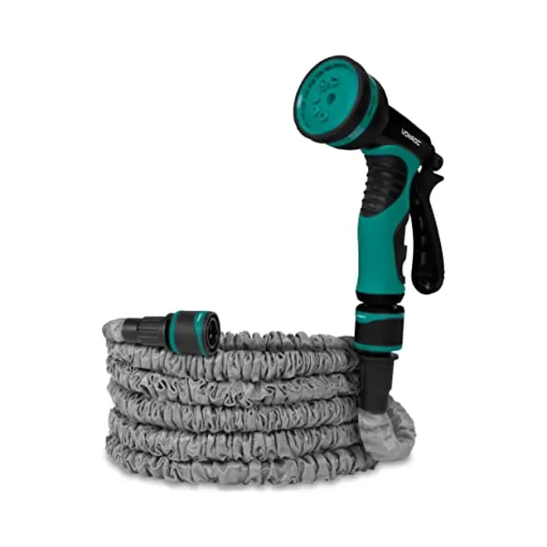 Vonroc Flexibler Gartenschlauch 10m | Inkl. Wandhalterung Und Multispritze thumbnail