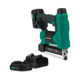Vonroc Akku Tacker 20V - 2.0Ah | Inkl. 2 Akkus Und Ladegerät