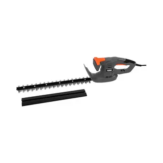 Ferm - HTM1007 - Heggenschaar - Lengte Blad, - 450mm - Vermogen, - 450W - Powerline - Soft Grip - Beschermhoes - Veiligheidsschakelaar - Grijs -