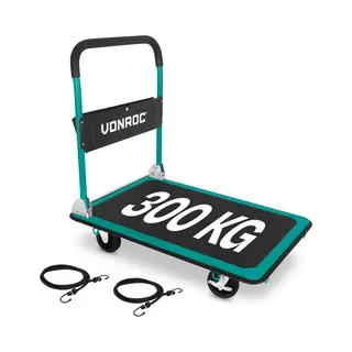 Vonroc Plattformwagen – Klappbar | Max. Tragkraft 300 Kg