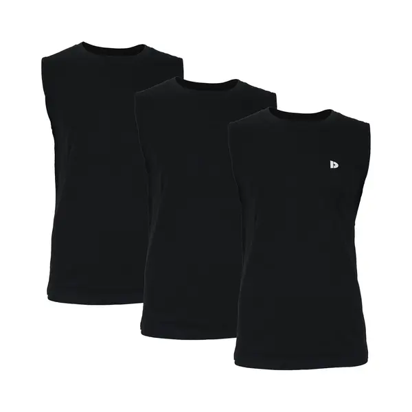 3-Pack Donnay - T-shirt Zonder Mouw (Stan) - Sportshirt - Heren - Black (020) - Maat L thumbnail