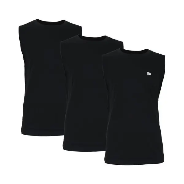 3-Pack Donnay - T-shirt Zonder Mouw (Stan) - Sportshirt - Heren - Black (020) - Maat 3XL thumbnail