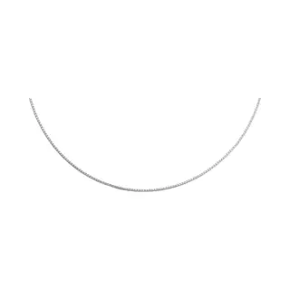 Lucardi Dames Ketting Met Venetiaanse Schakel - Echt Zilver - Ketting - Cadeau - 60 Cm - Zilverkleurig