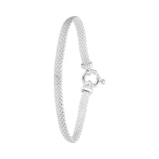 Lucardi Dames Armband - Echt Zilver - Armband - Cadeau Voor Vrouwen - 19 Cm - Zilverkleurig
