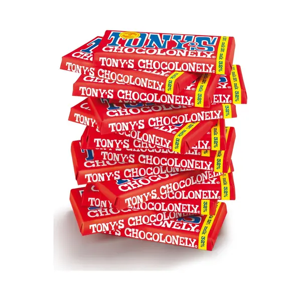 Tony's Chocolonely - Milchschokoladenriegel - 15 X 180 Gramm - Fairtrade-Schokolade thumbnail