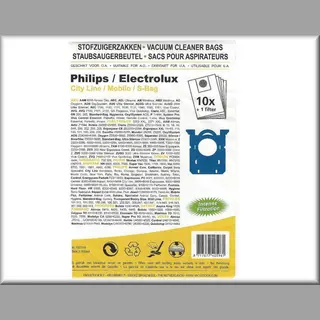 Universele Stofzuigerzakken Geschikt Voor Philips - Electrolux 10zakken + 1 Filter