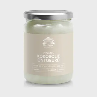 Mattisson - Biologische Kokosolie - Ontgeurd - Vegan - Coconut Oil - 500 Ml