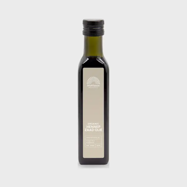 Mattisson - Biologische Hennepzaadolie - 100% Biologisch - Bevat Omega 3 & 6 - 250 Ml thumbnail