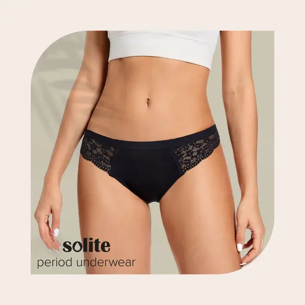 Solite Menstruatie Ondergoed - Menstruatie Slip - Menstruatie Broekje - Menstruatie Onderbroek - Period Underwear - Maat L - Eur 40 thumbnail