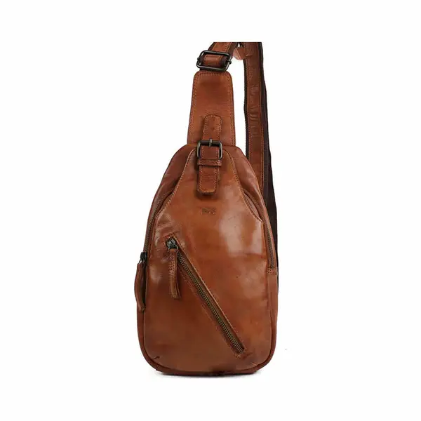 Bear Rock, Unisex, Handtasche, Bärende Design Daley Crossbody Tas Cognac, Bronze, Braun thumbnail