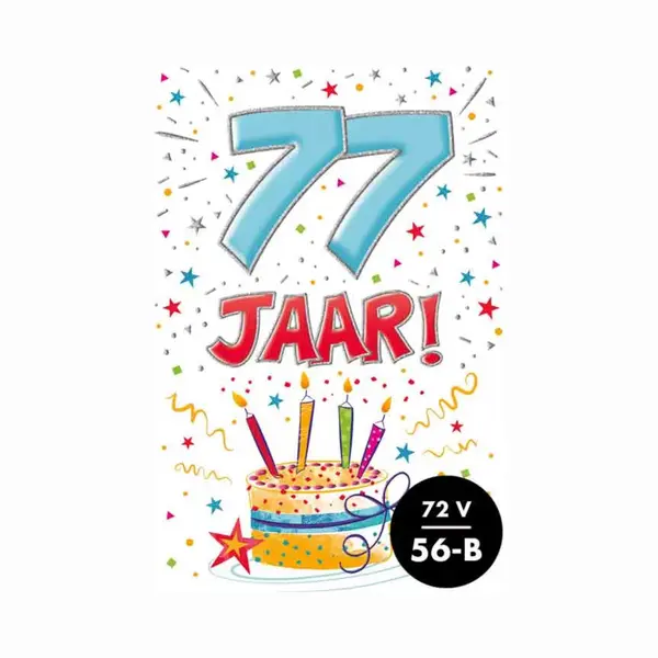 Artige Verjaardagskaart - That Funny Age - 77 Jaar - Met Envelop - Per Stuk thumbnail