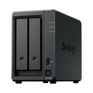 Synology DS725+ 2Bay 8TB Nas Met 2x 4TB Synology Plus Hdd