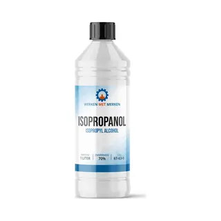 Werken met Merken Isopropanol 70 % - Ipa - Isopropyl Alcohol - 1 Liter