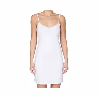 J&C Onderjurk Wit - Onderjurk Dames Spaghetti Bandjes - Maat S - Slipdress - Onderjurk Met Kant
