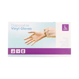 Disposable Vinyl Gloves - Vinyl Handschoenen - Maat L - 100 Stuks In Een Verpakking
