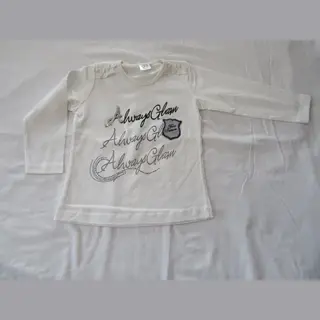 Dirkje , Meisje, T-shirt Met Lange Mouw , Creme, Always Glow , 6 Jaar 116